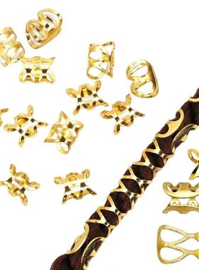 50pcs Gold/Silver Plated Adjustable Hair Braids Dread Dreadl