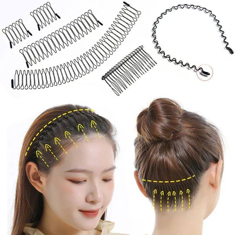 Women Invisible Broken Hair Hairpin Adult Tiara Tools Roll C