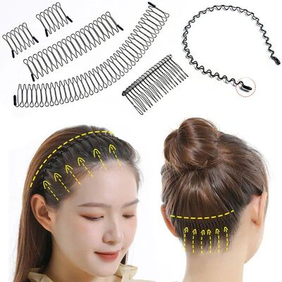 Women Invisible Broken Hair Hairpin Adult Tiara Tools Roll C