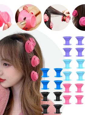 5/10/20pcs Soft Rubber Silicone Heatless Hair Curler Twist H