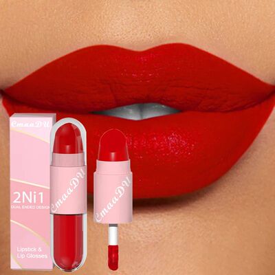 18Color 2In1 Sexy Red Brown Matte Liquid Lipstick Double Hea