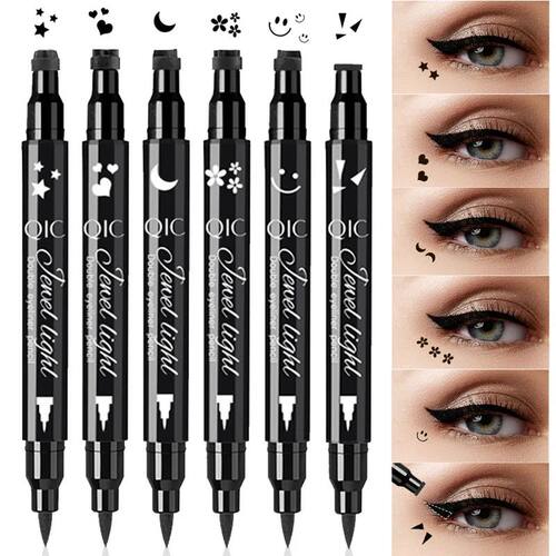 Double Head Moon Star Heart Flower Liquid Eyeliner Pen