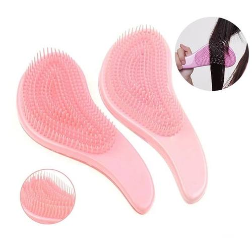 1pc Magic Detangling Comb Anti-static Massage Hair Brush Tan