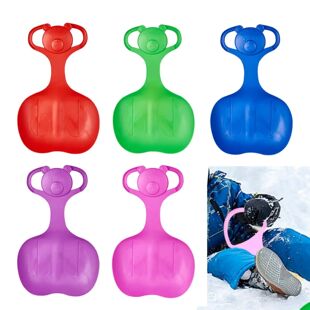 Snow Sled Skiing Board Sleigh Toboggan with Handle Large Gra