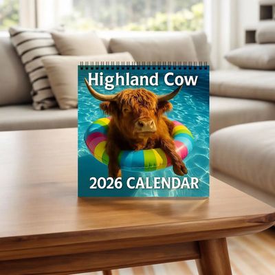 Calendar for Highland Cow Calendar Wall Decor Jan-Dec Agenda