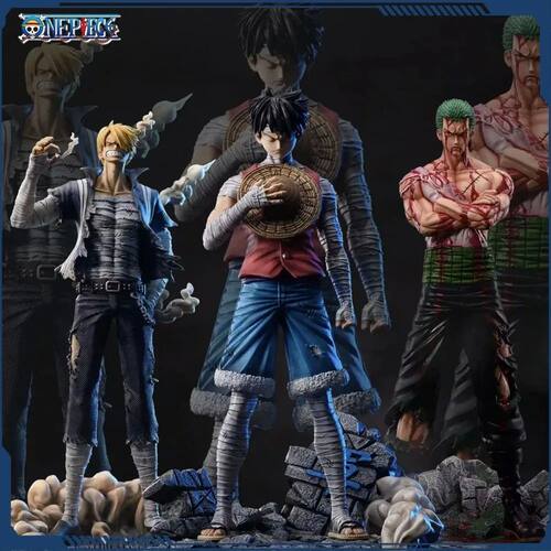 30cm Anime Action Figure Roronoa Zoro Vinsmoke Sanji Stand P