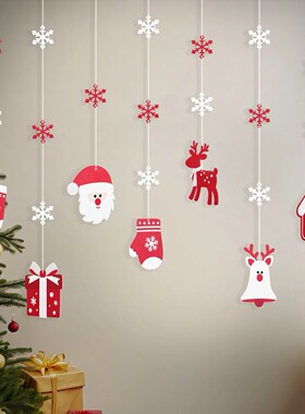 Christmas Background Wall Hanging Accessories Old Man Deer T