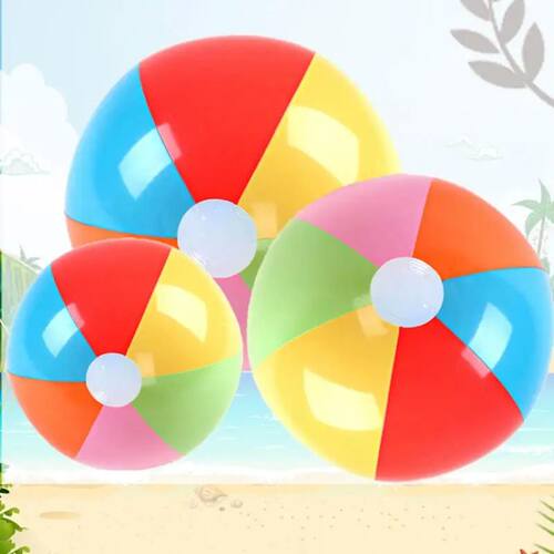 3PCS Inflatable Beach Ball Rainbow Color Pool Party Favors S