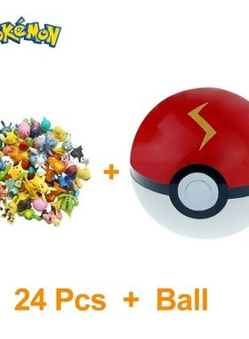 Pokemon 7cm Pokeball with Figures Action Pikachu Anime Figur