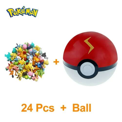 Pokemon 7cm Pokeball with Figures Action Pikachu Anime Figur