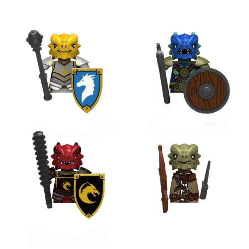 Medieval Dragon Knights Heavy armor Bricks Assemble Action F
