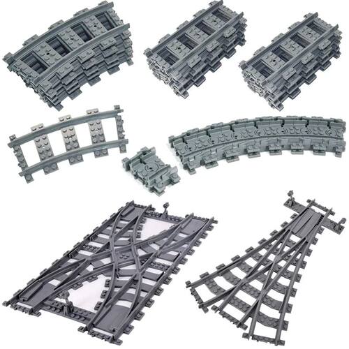 City Trains Flexible Tracks Soft Straight Curved Rails Switc