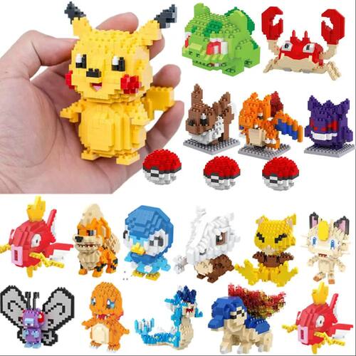 61 Style Building Blocks Assembly Anime Picachu Charizard Do