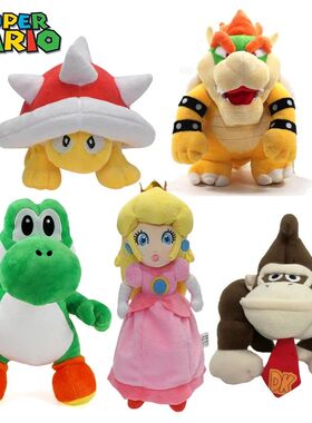 Super Mario Bros Plush Toys Doll Bowser Yoshi Peach Donkey K