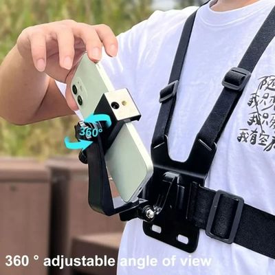 5In1 Mobile Phone Chest Strap Mounting Holder First Angle Vi