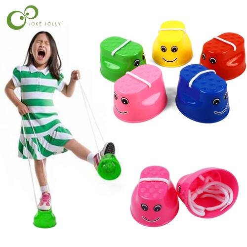 1 Pair Plastic Walker Stilt Shoe Children Outdoor Fun Sports