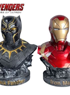 16CM Iron Man Panther Bust Anime Figure Statue marvel Avenge