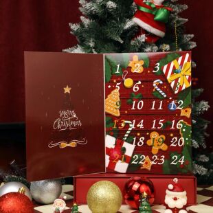24 Days Refillable Christmas Empty Gift Boxe 24 Grids Christ
