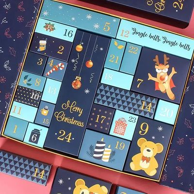 Fillable Empty Cardboard Number Wrap Boxes 24 Days Christmas