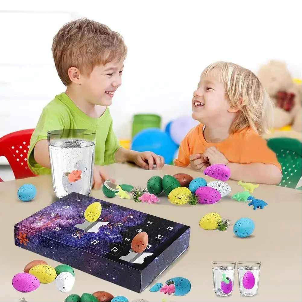 24 Days Christmas Countdown Calendar Dinosaur Eggs Surprise