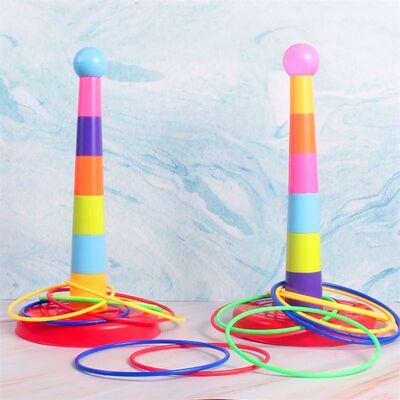 Children Throw Circle Game Ferrule Stacked Toys Fun Indoor O