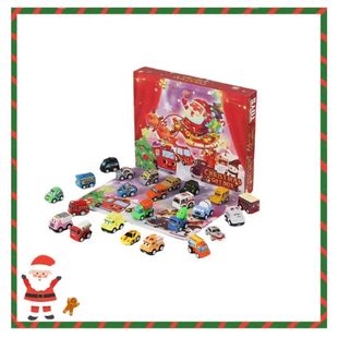 Car Calendar Days Toys Back Pull with Advent Christmas