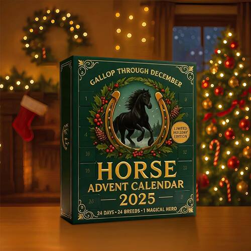 Horse Advent Calendar with 24 Unique 2D Flat Acrylic Horse O