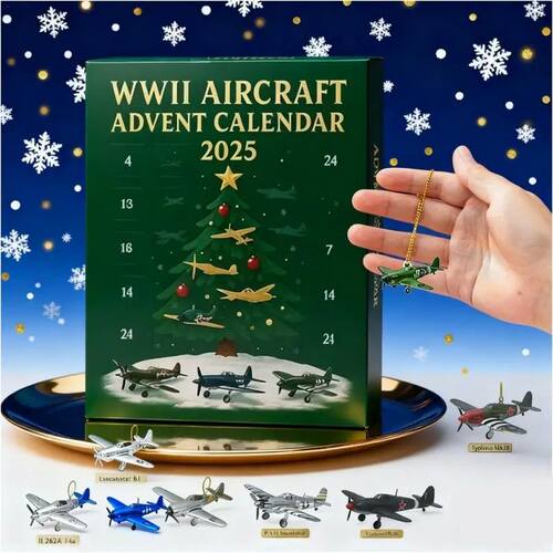 WWII Aircraft Advent Calendar With Mini Aircraft Vintage Acr