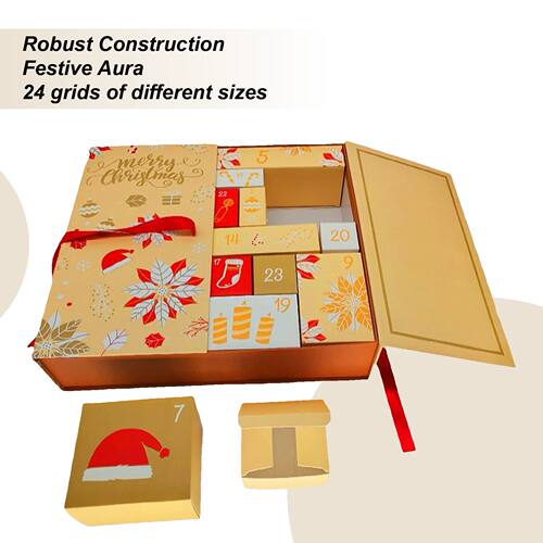 DIY Christmas Countdown Calendar Gift Box 24 Grids Christmas