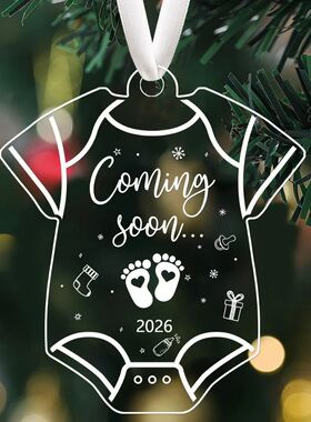 Pregnancy Announcement Ornament Transparent Acrylic Christma