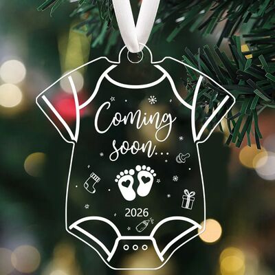 Pregnancy Announcement Ornament Transparent Acrylic Christma