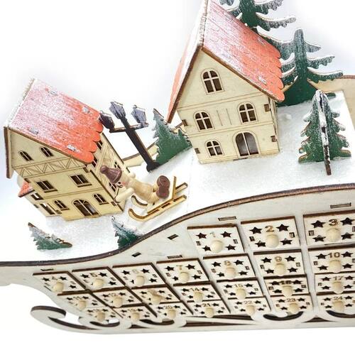 for Creative Santa Sleigh Christmas Wooden Advent Calendar w