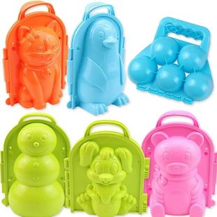 Snow Sand Snowball Duck Toys Shape Mold Dinosaur Clip