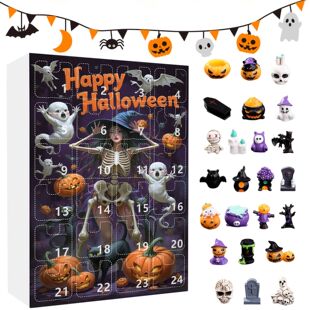 Halloween Advent Calendar with 24Pcs Resin Figurines Spooky
