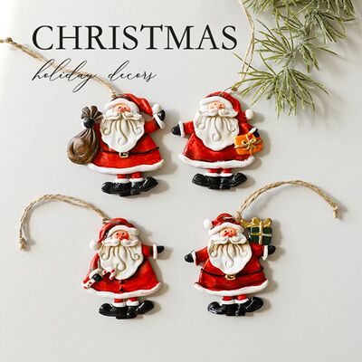 Resin Christmas DecorationsSanta Claus Snowman Ornaments Add