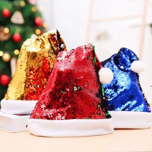 Sequined Supplies Santa Hat Soft Festival Comfortable Party