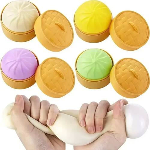 Colorful Dumpling Stress Balls Fidget Sensory Toy Squeeze Do