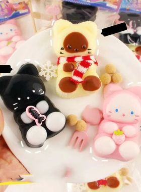 Cartoon Bear Cat Lamb Squeeze Toys TPR Fidget Toy Sensory To