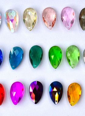 Crystal Beads 38mm Chandelier Prisms Colored K9 Crystal Tear