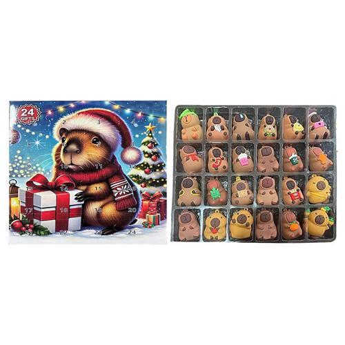 Capybara Advent Calendar Cute Capybara Christmas Ornaments 2