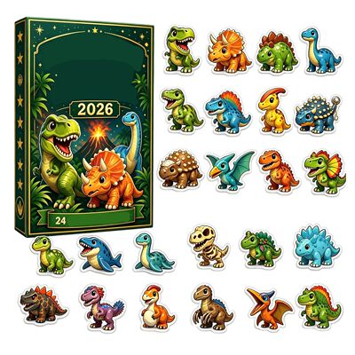 Dinosaur Countdown Calendar 24 Days Christmas Tree Decoratio