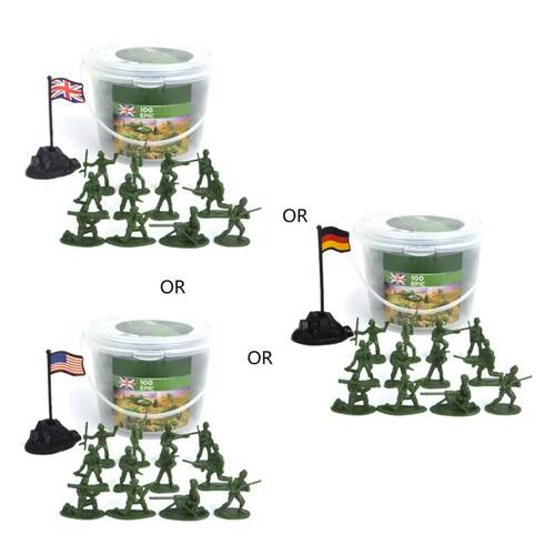 100PCS Children Toy Mini Military Soldiers Figures Models Pl