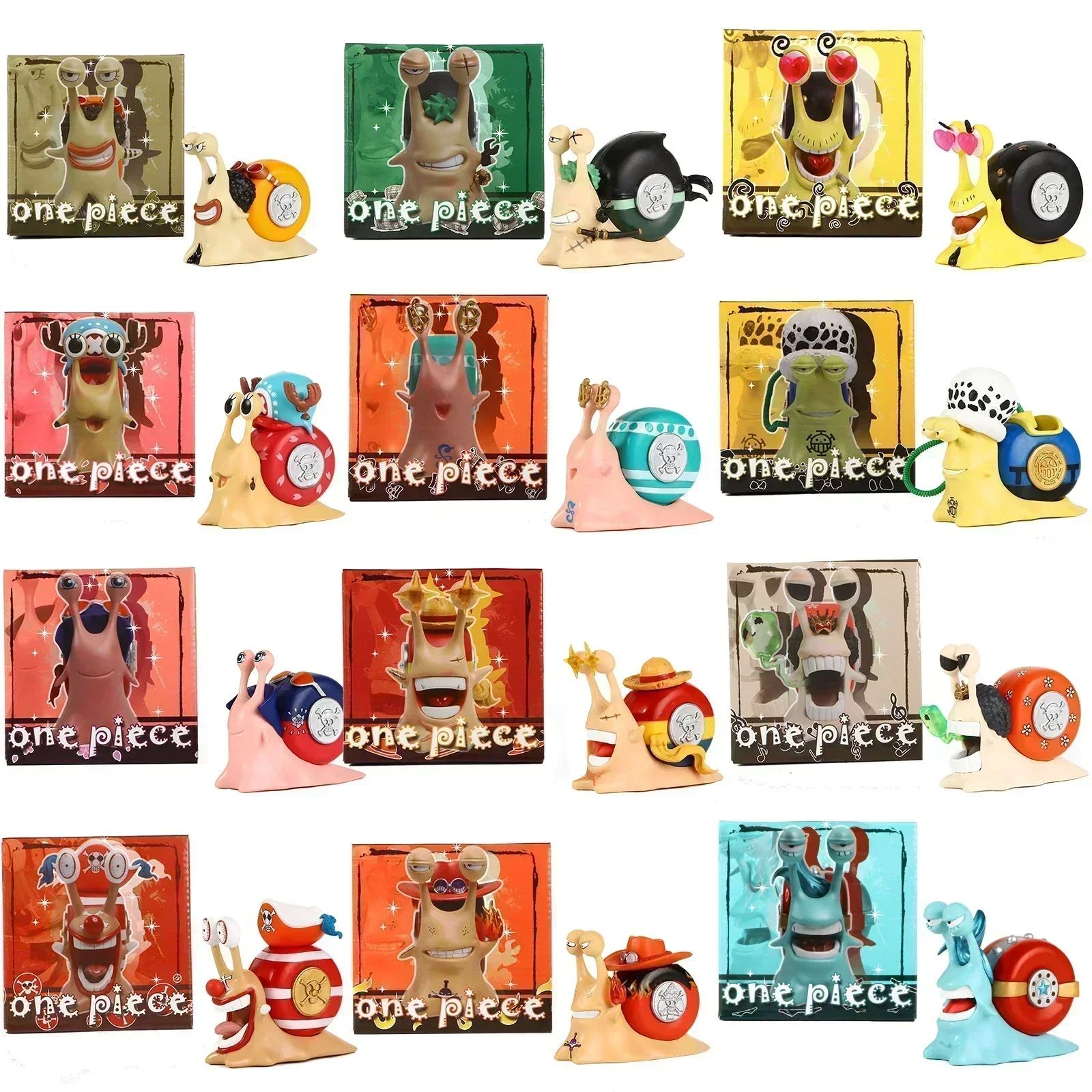Anime Den Den Mushi Figure Luffy/Ace/Law/ Zoro /Sanji /Chopp
