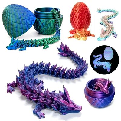 1/2PCS 3D Printed Dragon Egg with Dragon Full Articulated Dr