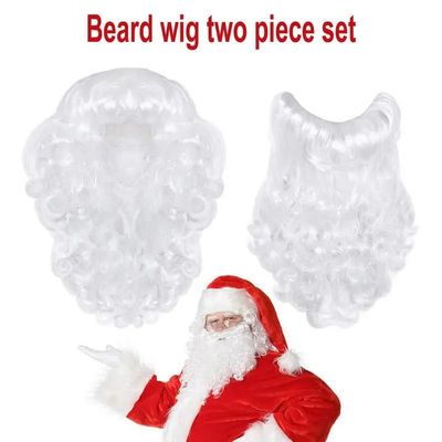 Santa Wig And Beard Christmas Costume Props White Beard Wig