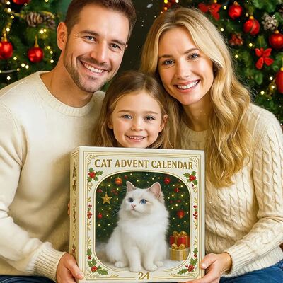 Cat Lover Gift Set Decorative Christmas Countdown Calendar C