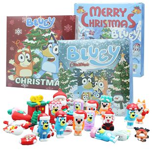 24pcs Set Dog Figure Christmas Advent Calendar Blind Box Bir