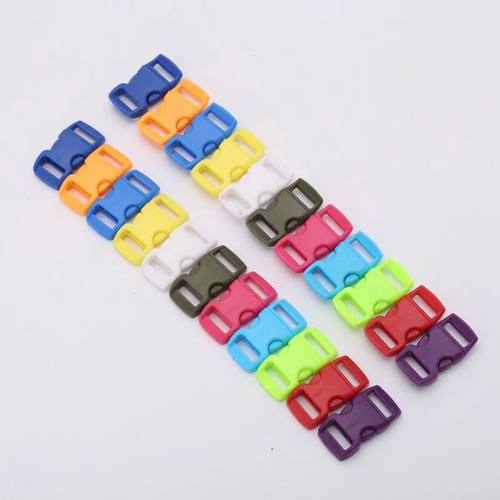 50pcs Plastic Side Release Buckle Paracord Bracelet Clasp Pe
