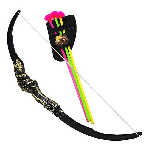 34cm Funny Outdoor Sports Archery Toy Bow With 4Pcs Soft Arr