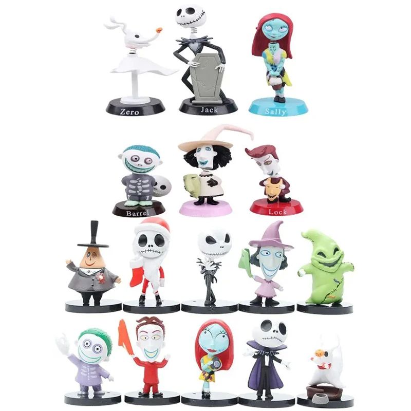 6-10 Pcs/Lot The Nightmare Before Christmas 7cm Mini Figure